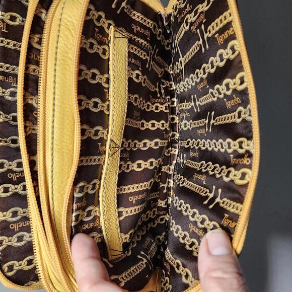 Tignanello Yellow Leather Crossbody Bag - Picture 9 of 12
